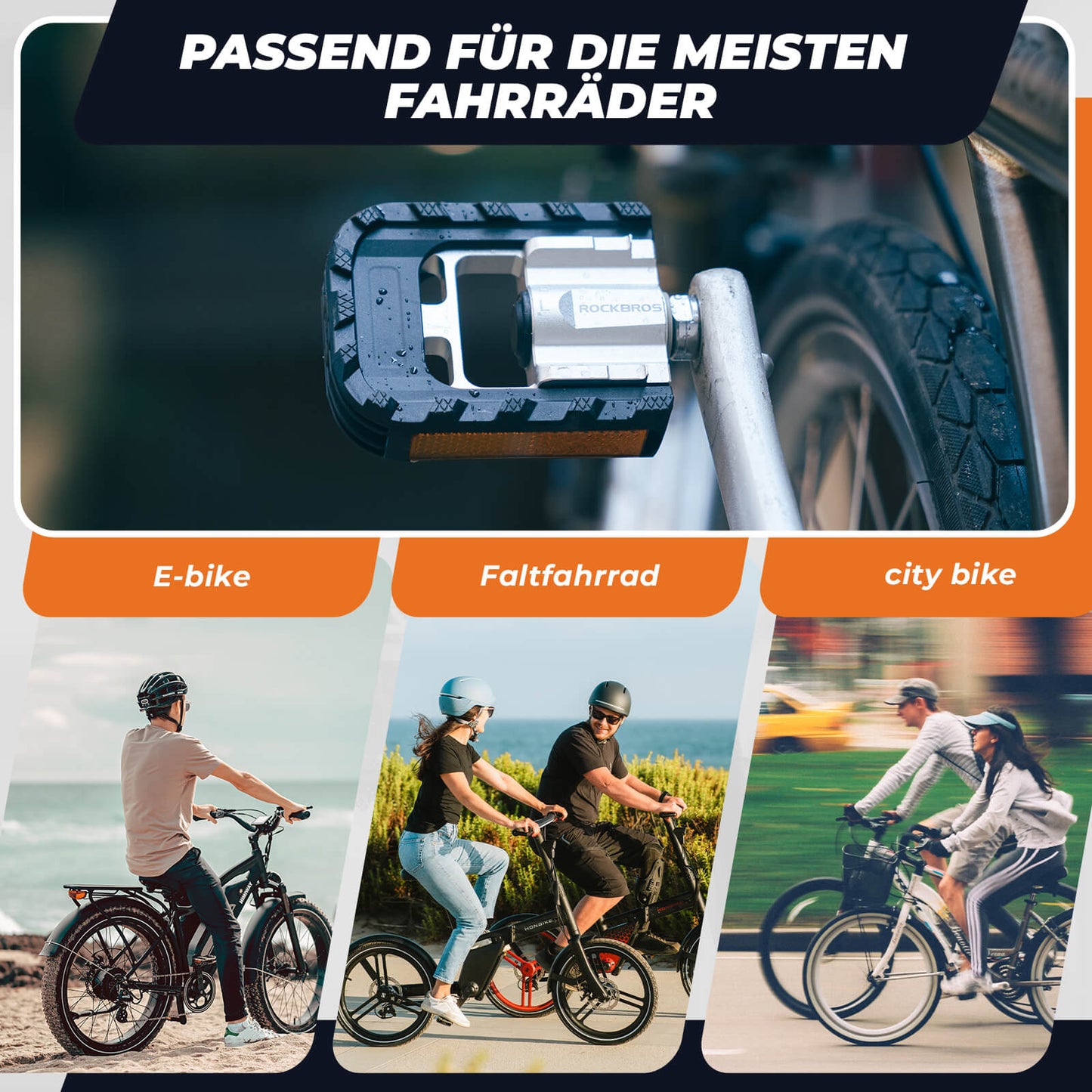 Fahrradpedale Faltbar Klapppedale 9/16"