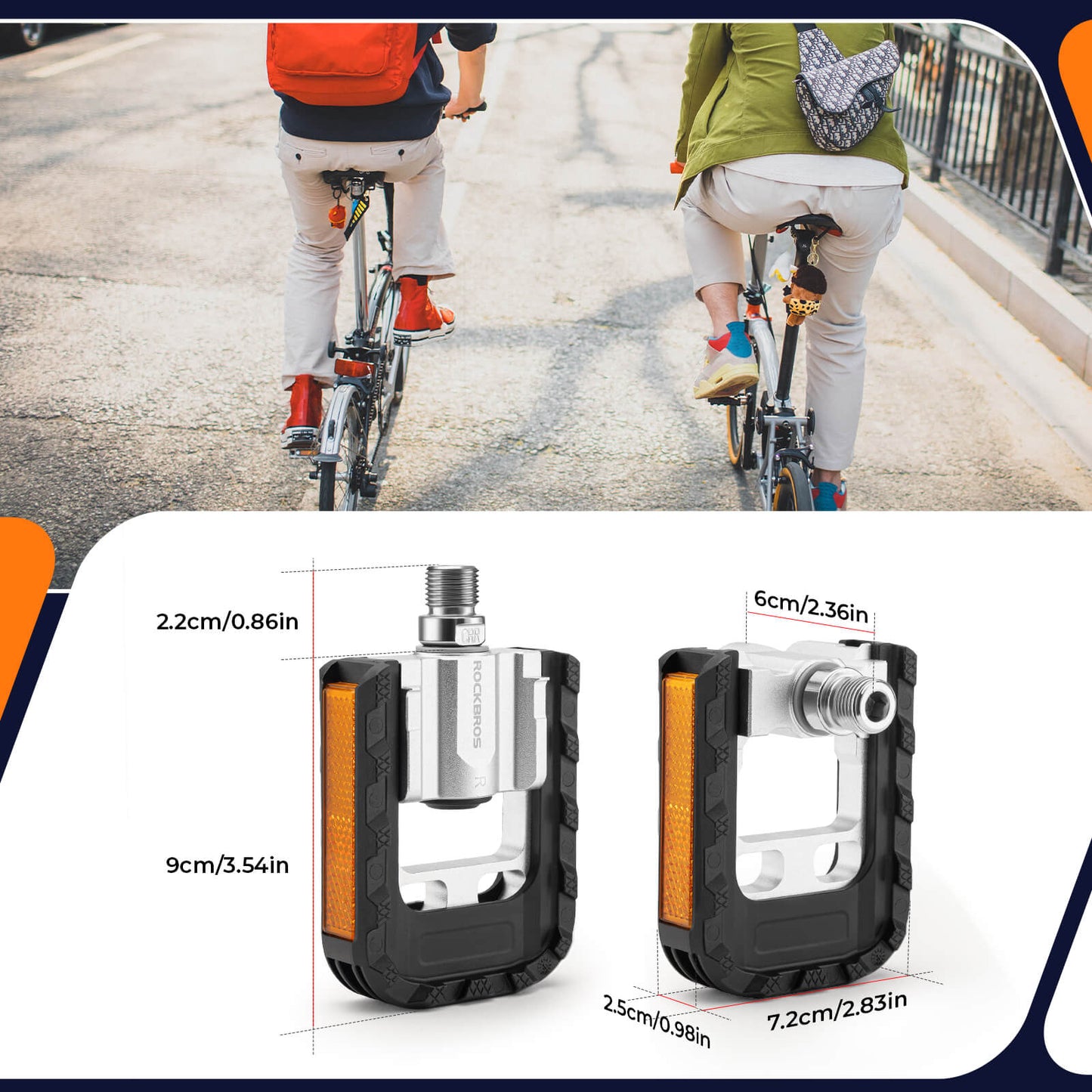 Fahrradpedale Faltbar Klapppedale 9/16"