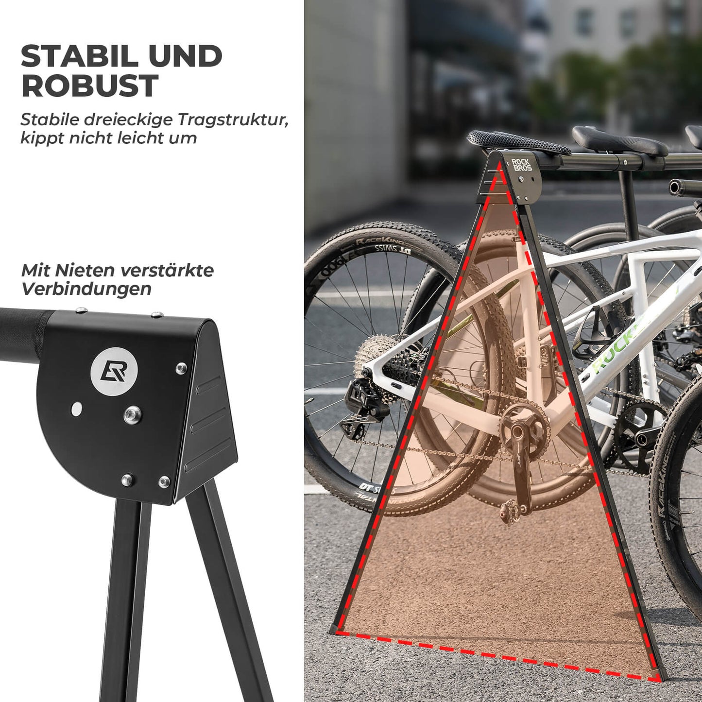 Fahrradständer Aufhängebügel Faltbar Rostfrei Tragfähig bis 80/120 kg