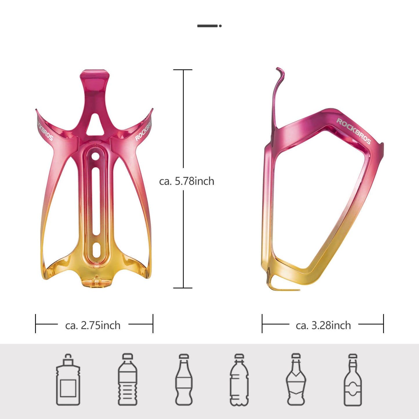 ROCKBROS Flaschenhalter Fahrrad Getränkehalter Leichtgewicht 30g