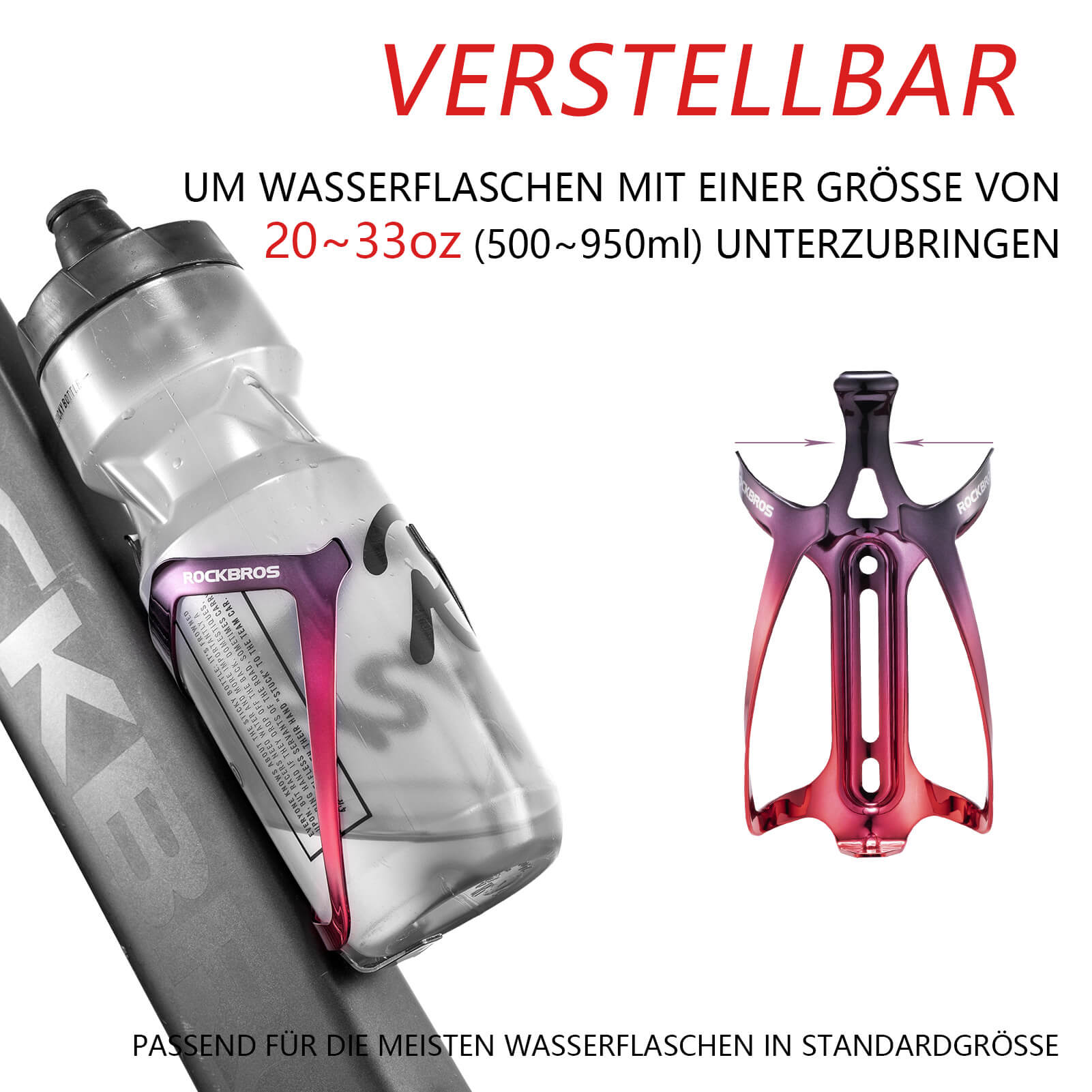 ROCKBROS Flaschenhalter Fahrrad Getränkehalter Leichtgewicht 30g – Unimother