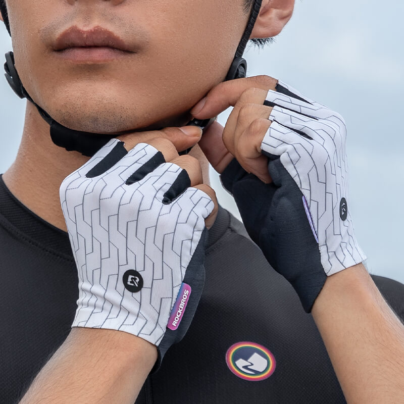 Halbfinger Fahrradhandschuhe Atmungsaktiv Stoßdämpfung Sommer