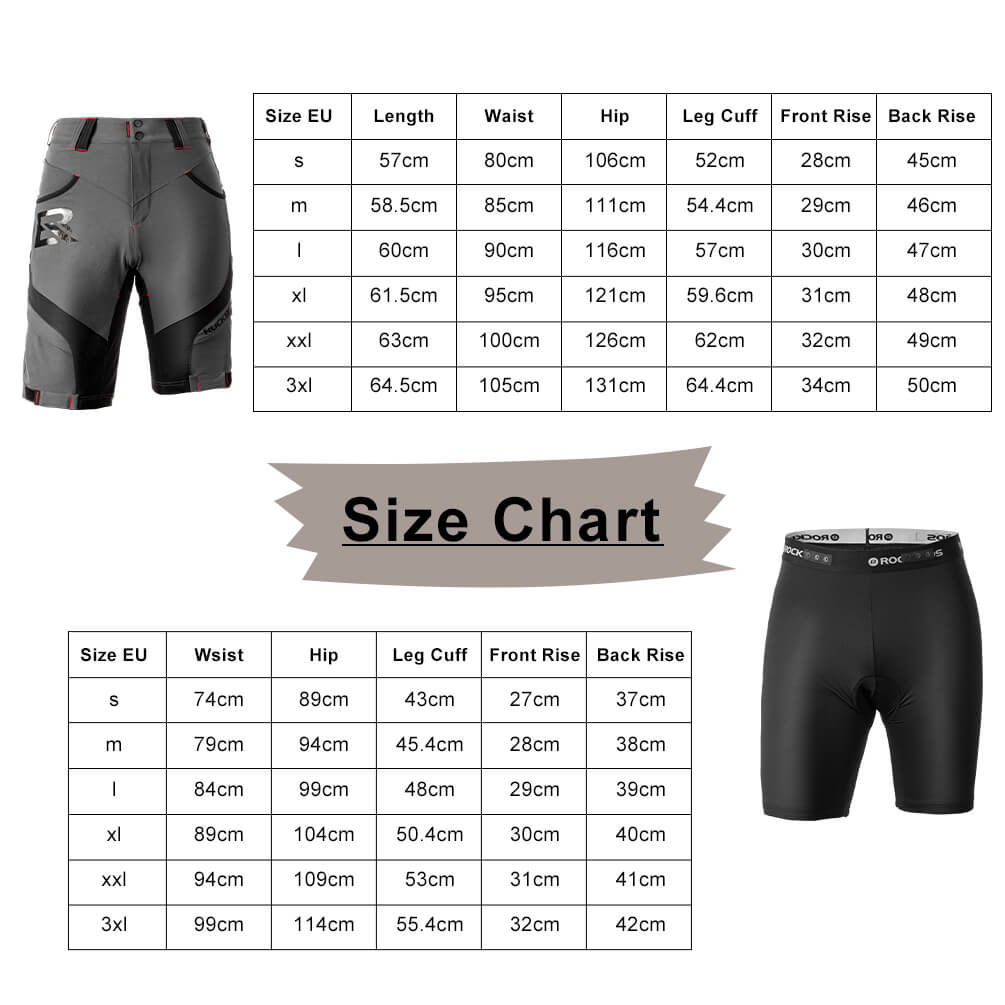 ROCKBROS Radhose Herren Kurz atmungsaktiv Anti-Stoß Fahrradhose