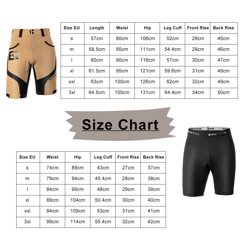 ROCKBROS Radhose Herren Kurz atmungsaktiv Anti-Stoß Fahrradhose