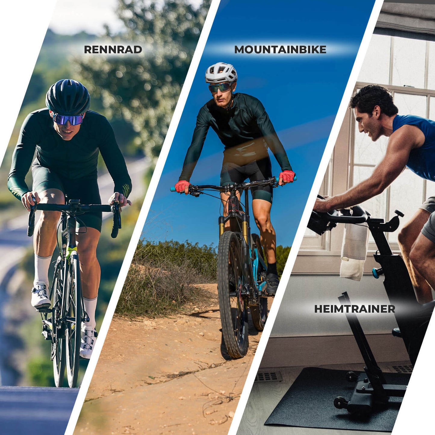 ROCKBROS Herren Radunterhose mit 4D Sitzpolster Radlerhose Atmungsaktiv