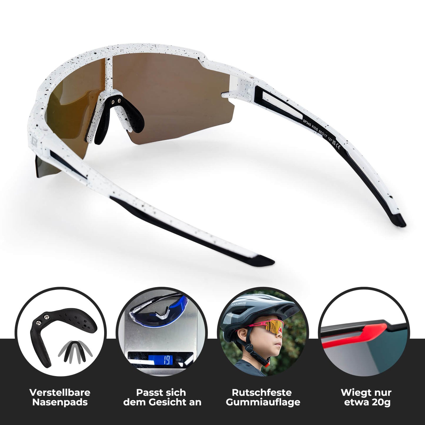 Kinder Fahrradbrille Polarisiert UV400 Schutz