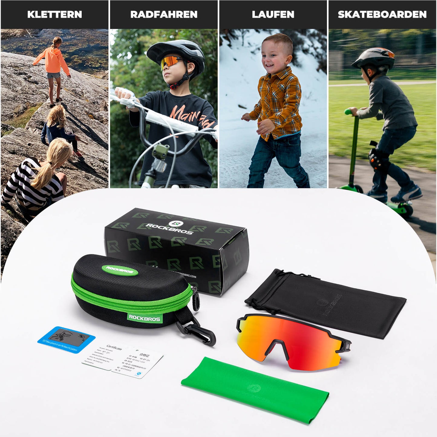Kinder Fahrradbrille Polarisiert UV400 Schutz