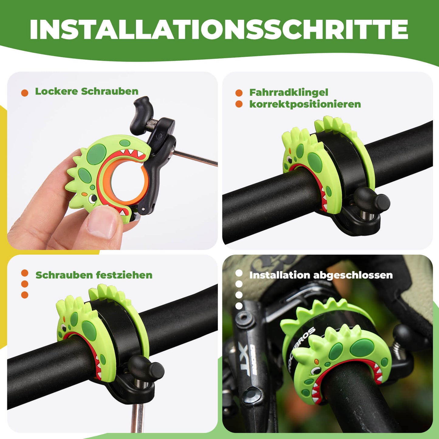 Kinder Fahrradklingel Laut für Lenker 22,2-25,4mm