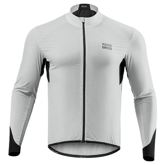 Leichte Fahrradjacke Atmungsaktiv Reflektierend Grau Herren