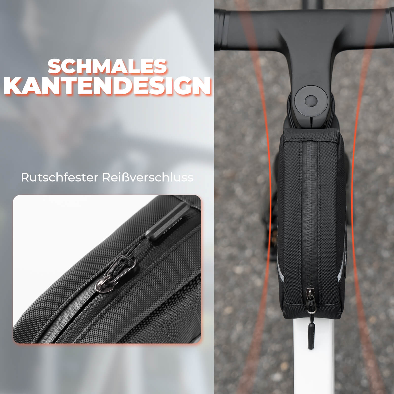 klapprad verschluss Oberrohrtasche 0,8L Leicht für Klapprad Falträder – Unimother