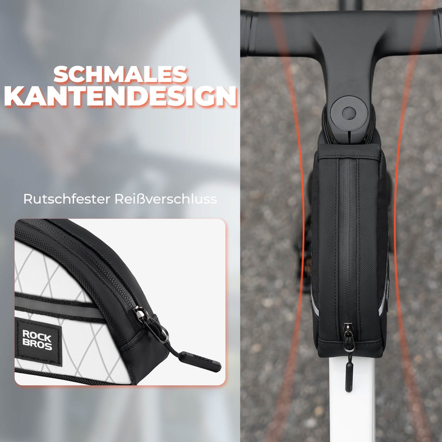 Oberrohrtasche 0,8L Leicht für Klapprad Falträder