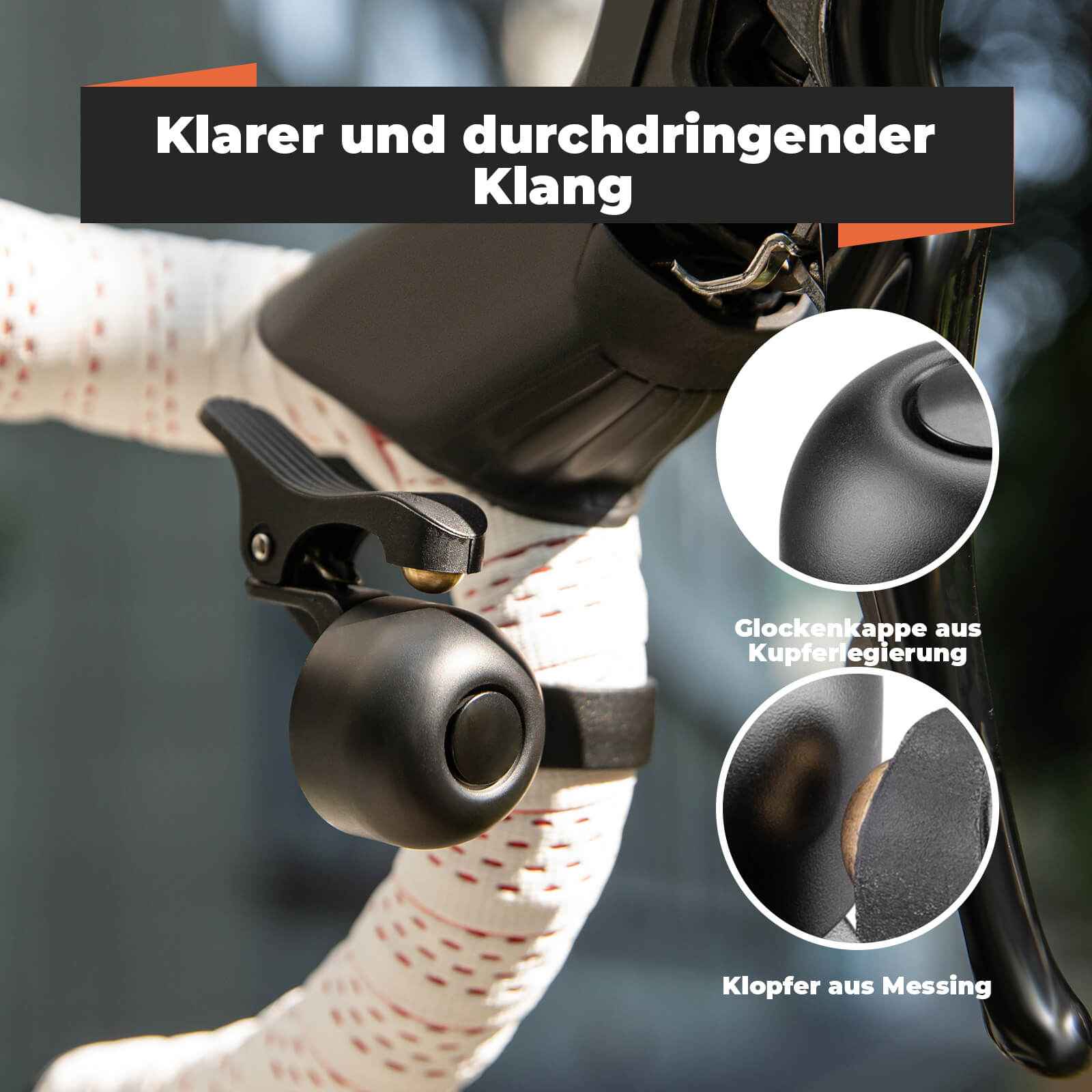 Rennrad Fahrradklingel für gebogene Lenker 27-30 mm – Unimother