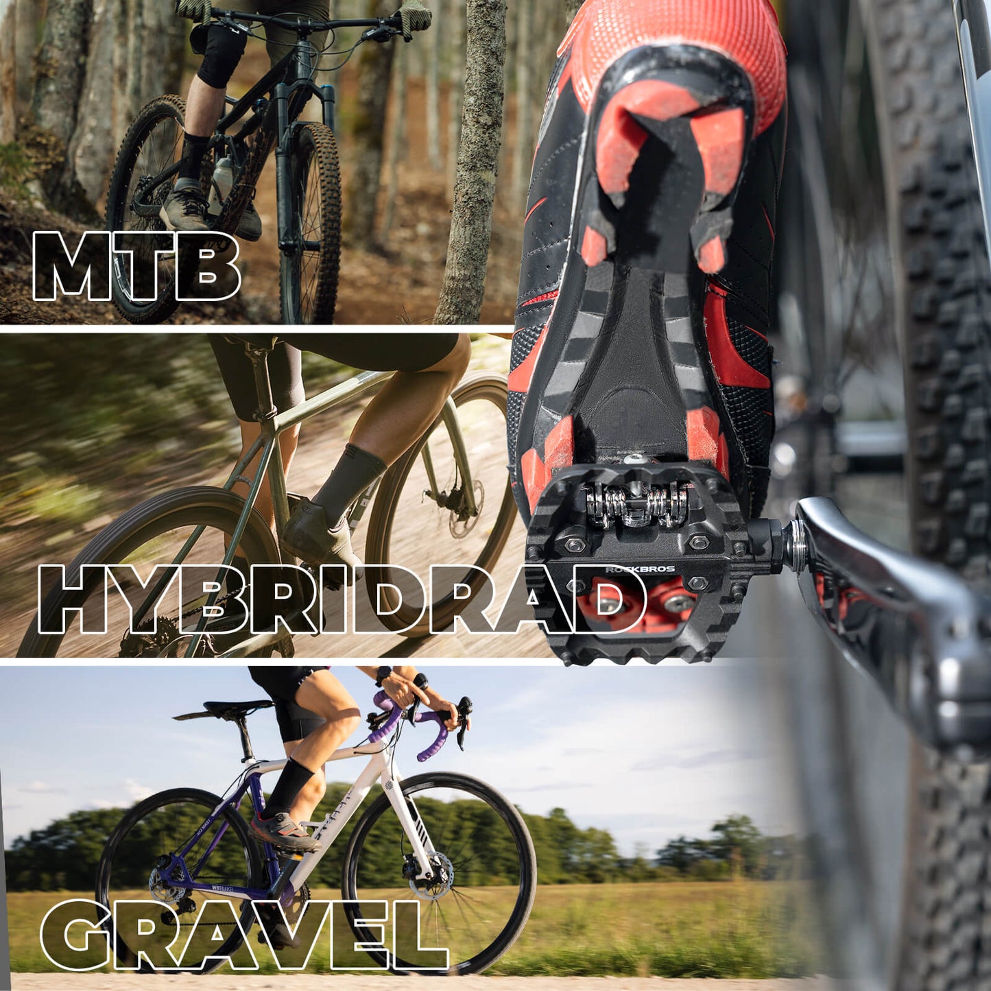 SPD-Klickpedale & Plattformpedale 2-in-1 inkl. Cleats 9/16"