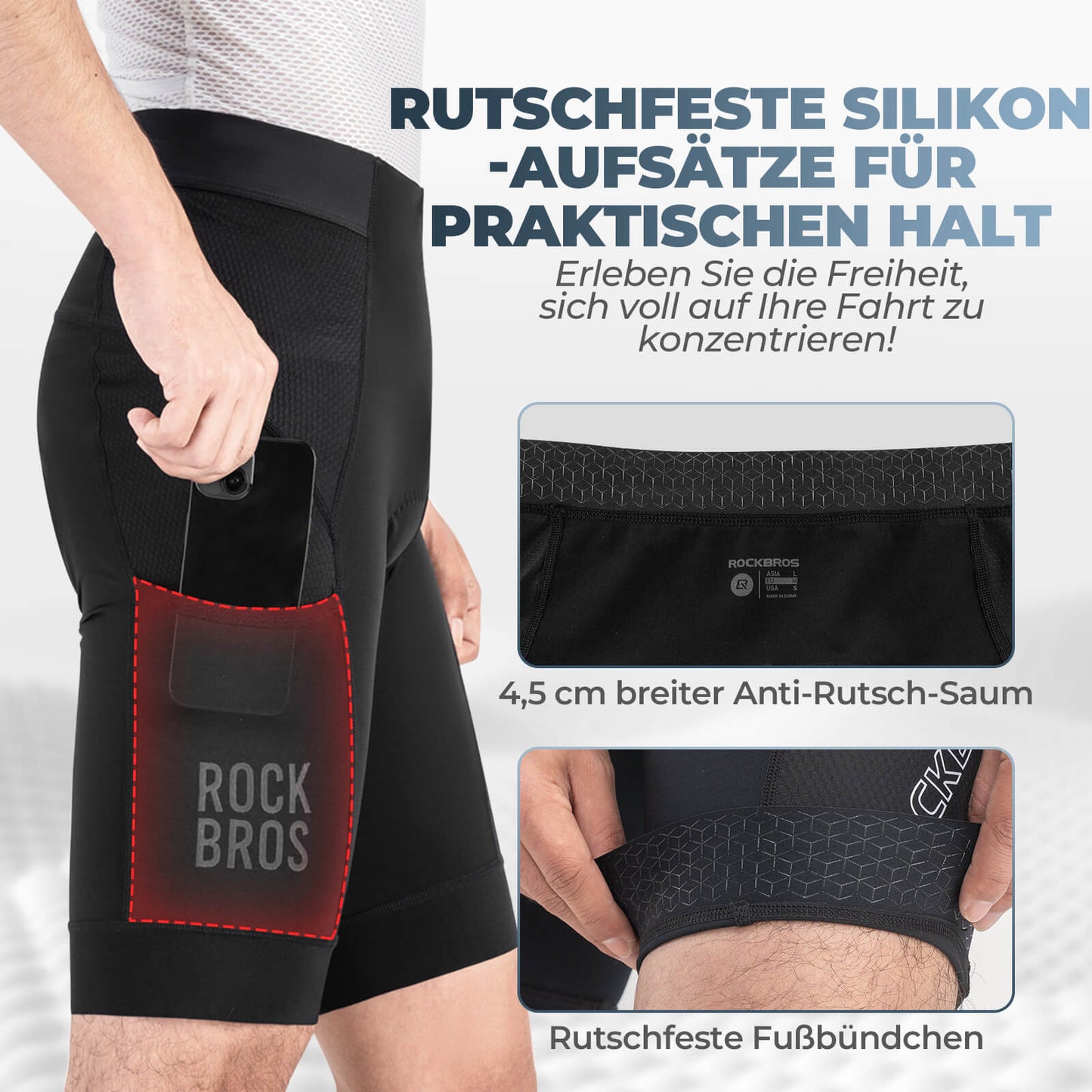 Schnelltrocknende Fahrradhose Atmungsaktiv Herren Sommer