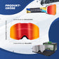 ROCKBROS Skibrille Schneebrille Polarisierte Helmkompatible Sportbrille Skifahren