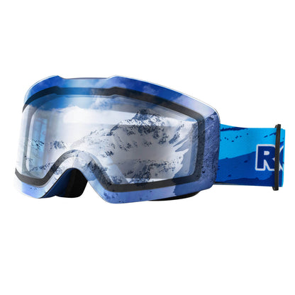 ROCKBROS Skibrille Schneebrille Polarisierte Helmkompatible Sportbrille Skifahren