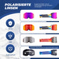 ROCKBROS Skibrille Schneebrille Polarisierte Helmkompatible Sportbrille Skifahren