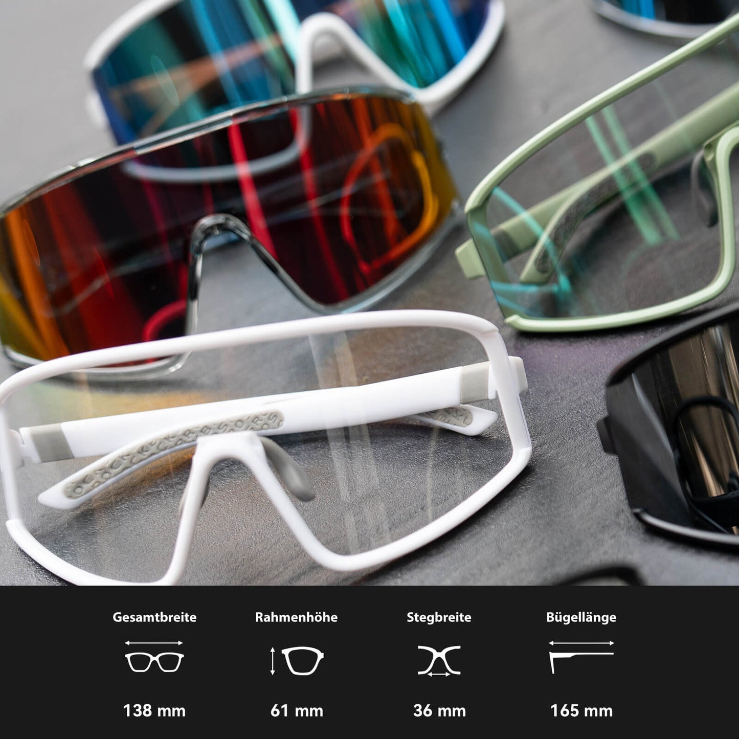 Polarisierte Fahrradbrille Ultraleicht UV400 Schutz 4 Farben