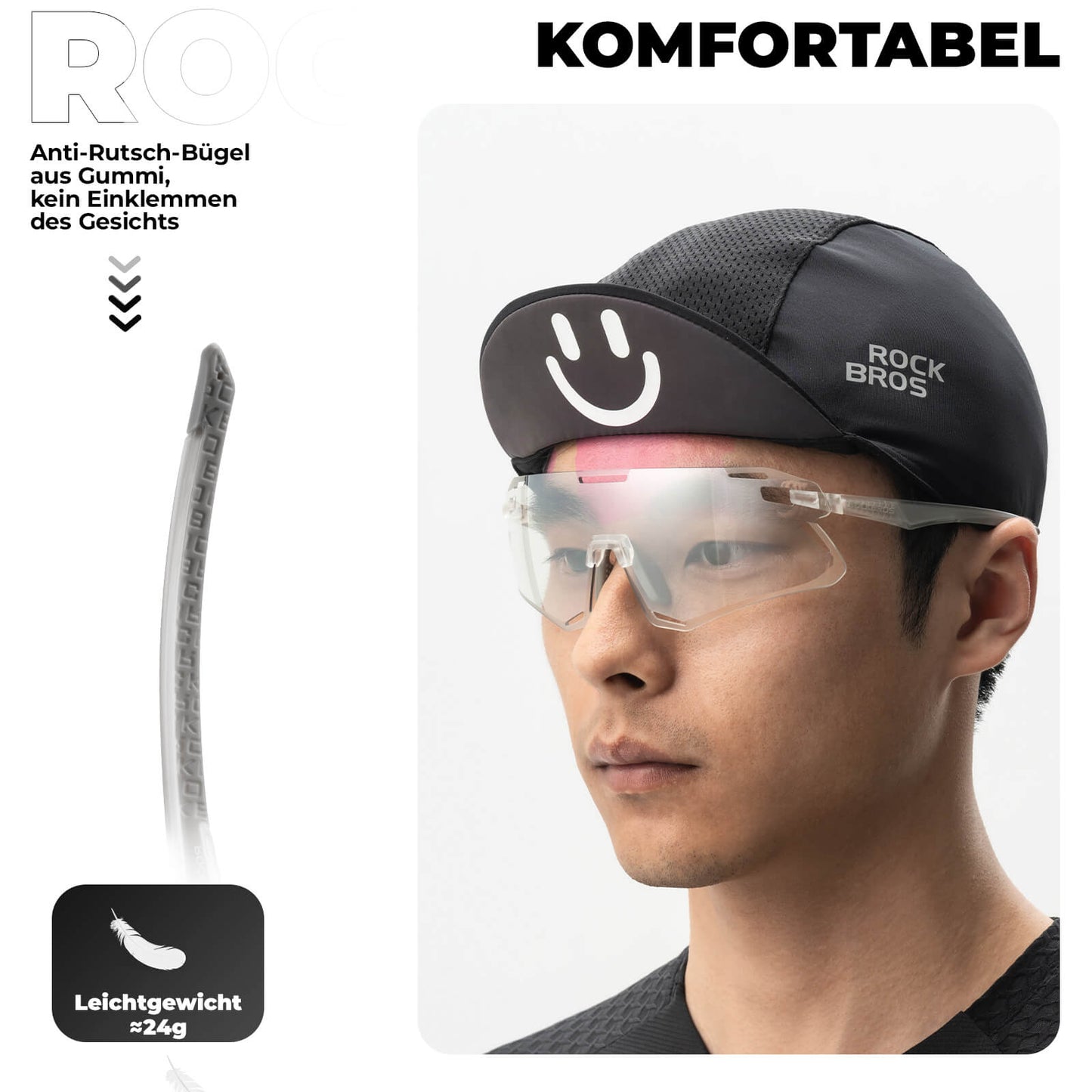 ROCKBROS Sonnenbrille Winddichte Fahrradbrille für Outdoor-Sportarten