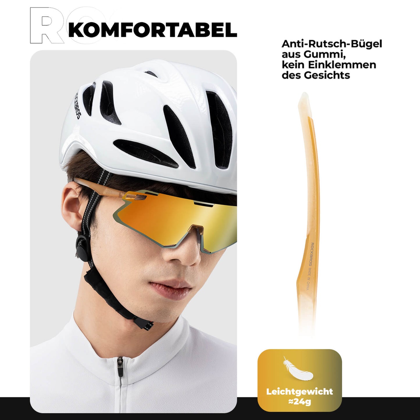 ROCKBROS Sonnenbrille Winddichte Fahrradbrille für Outdoor-Sportarten