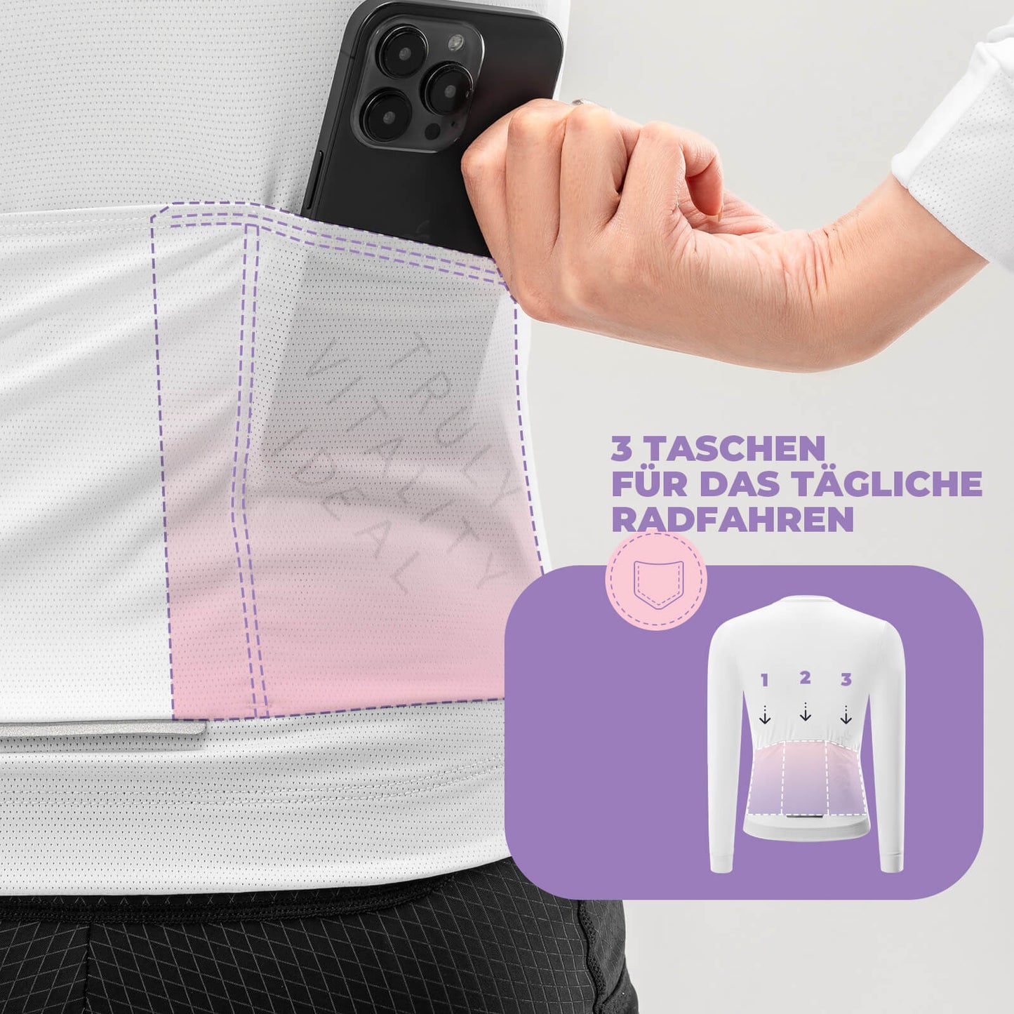 ROCKBROS TVI Damen Langarm-Radtrikot Fahrradbekleidung für MTB & Rennrad