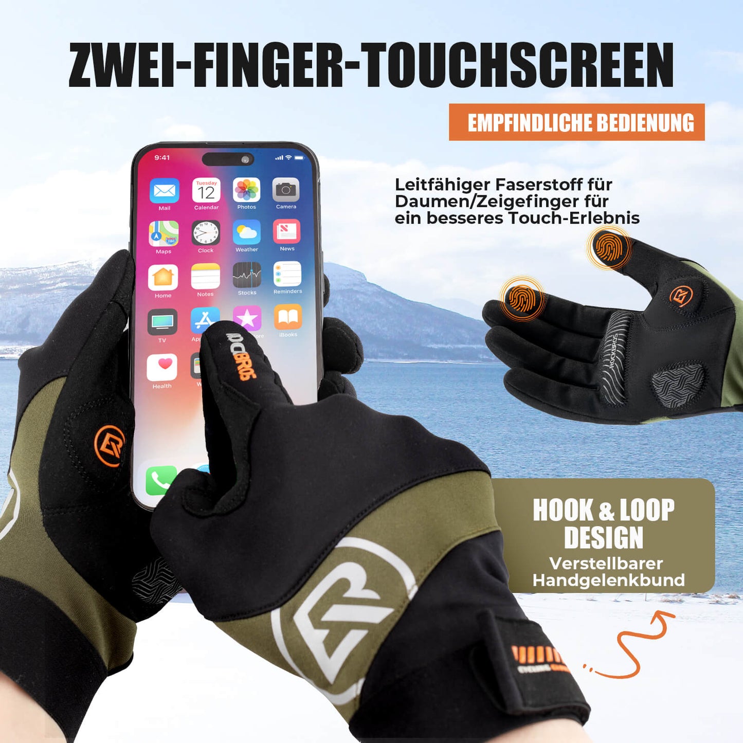 Winter Fahrradhandschuhe Touchscreen-fähig