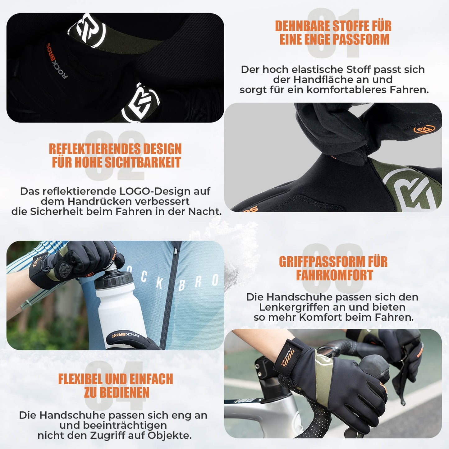 Winter Fahrradhandschuhe Touchscreen-fähig