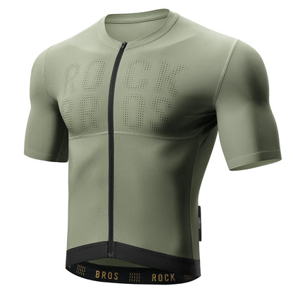 Radtrikot Kurzarm Herren, Atmungsaktives schnelltrocknendes Rennrad Trikot