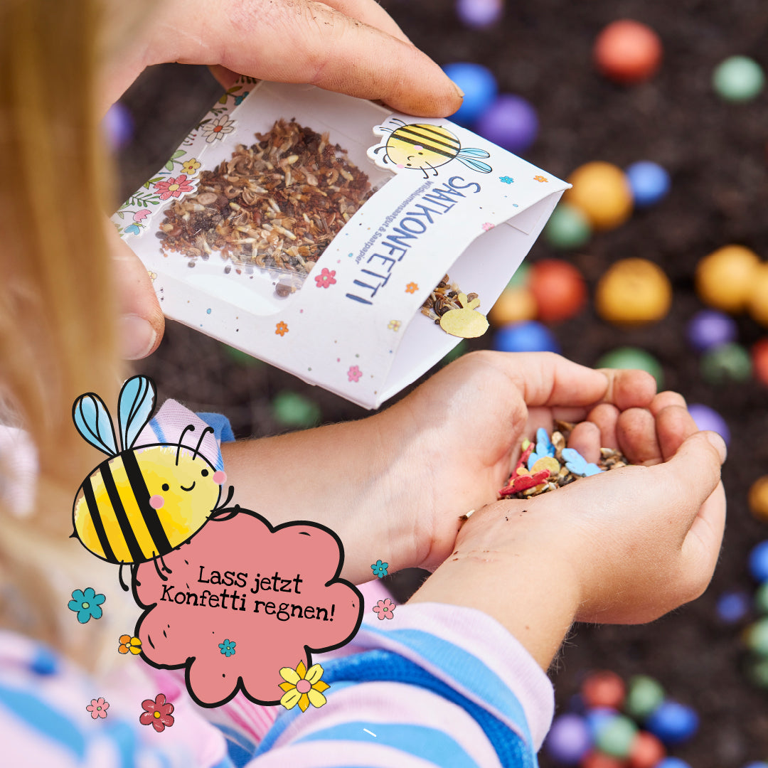 Buntes Saatgutkonfetti