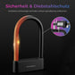 Schloss Fingerabdruck Wasserdicht IP6 Fahrrad Bügelschloss Bluetooth Schloss mit Schlüssel USB-Aufladung