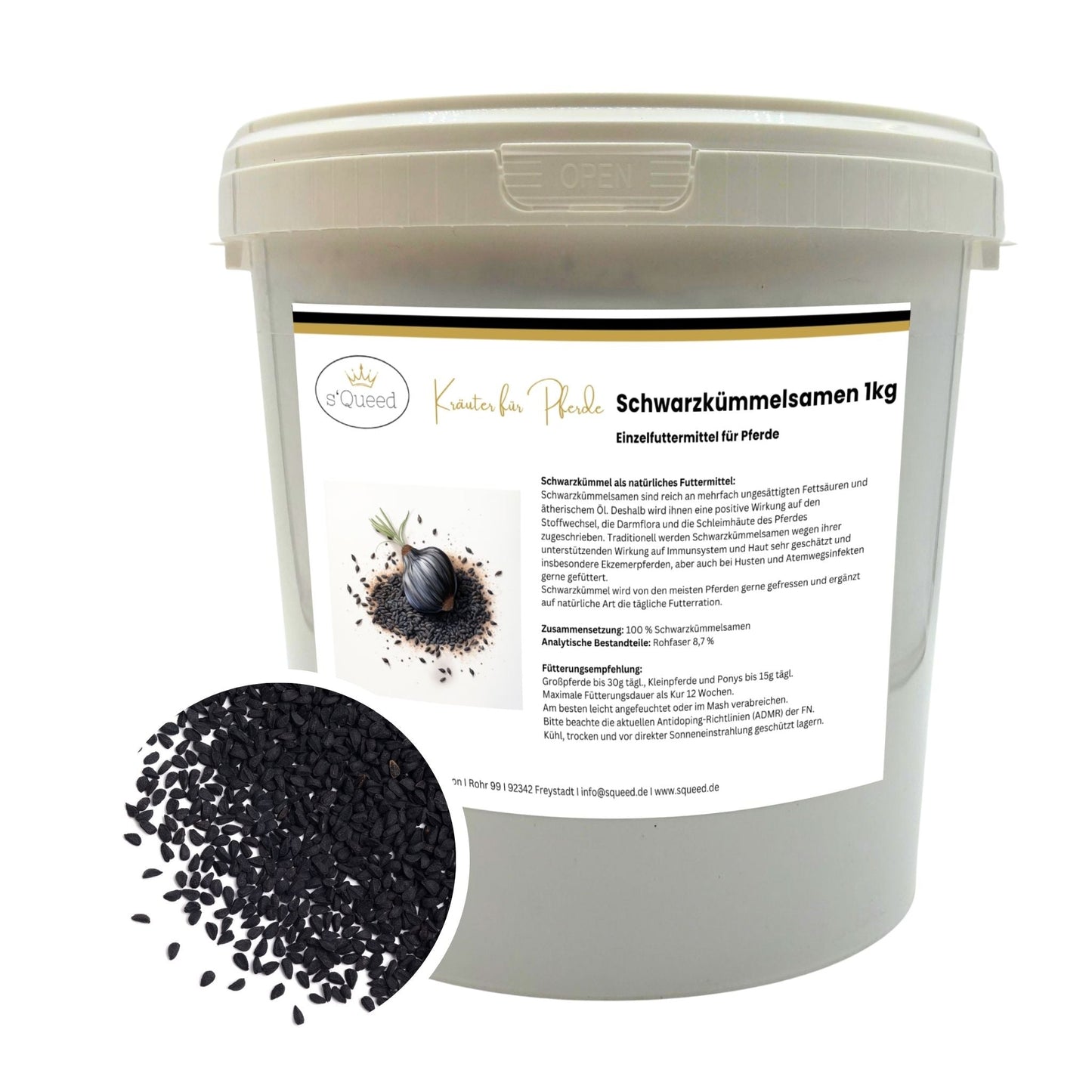 Schwarzkümmel Pferd - Hustenkräuter für Pferde - Immunkräuter