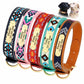 Sehr hochwertiges Hundehalsband mit Namen, Textilinlay und Gravur