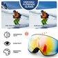 Skibrille Snowboard Brille für Brillenträger UV-Schutz Goggle Helmkompatible Anti-Fog Brille Sportbrille für Skifahren Erwachsener Kind Windschutz