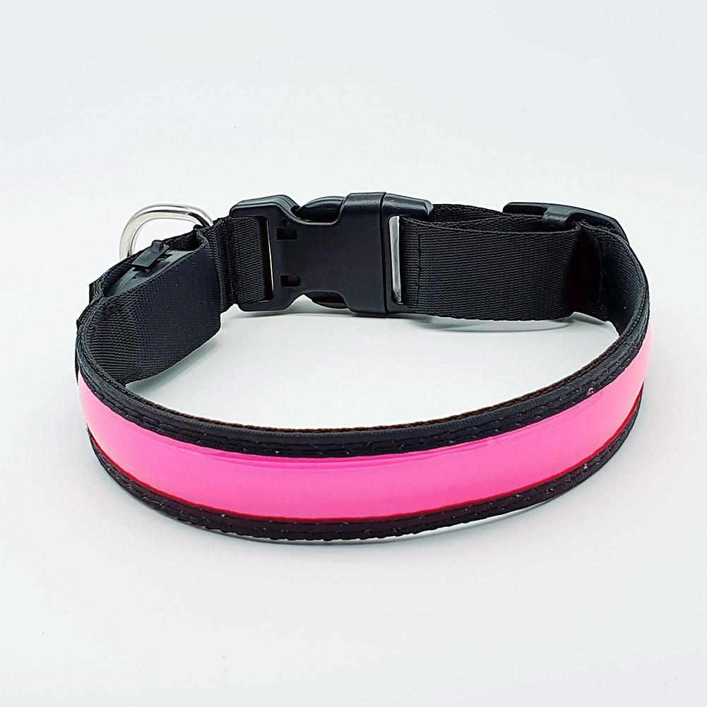 LED Hundehalsband, Stabiles Nylon mit USB Anschluß