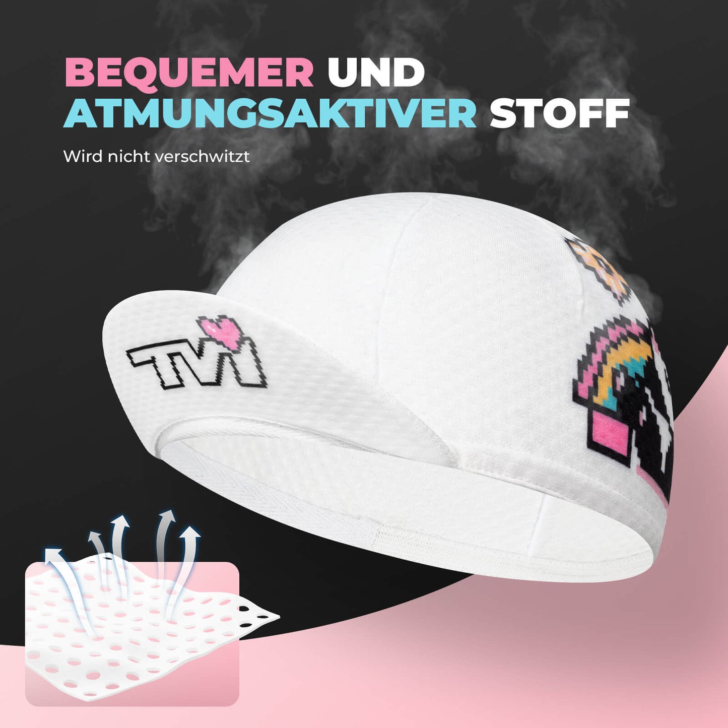 TVI Fahrrad Kappe Sommer Fahrradmütze 8 Farben