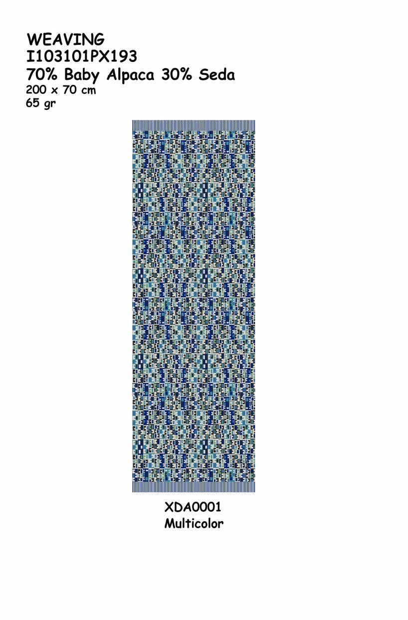 Kuna - Alpaka Webschal - Weaving – 70 % Baby‑Alpaka & 30 % Seide