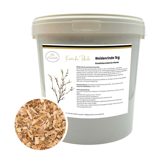 Weidenrinde Pferd geschnitten