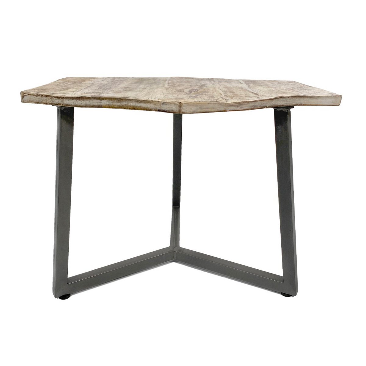 Beistelltisch - 56 x 47 cm - nachhaltig Wohnzimmer Tisch - Couchtisch - Nizza - Metall-Gestell