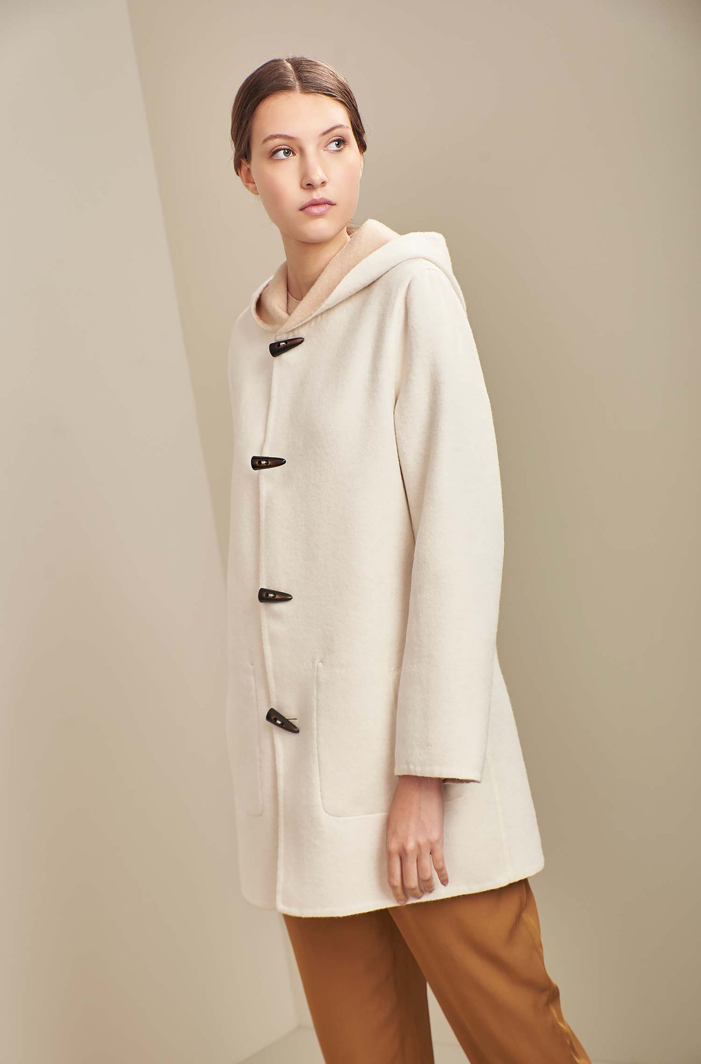 KUNA - Alpaka Wende-Mantel ANASTASIA – Zwei Mäntel in Einem