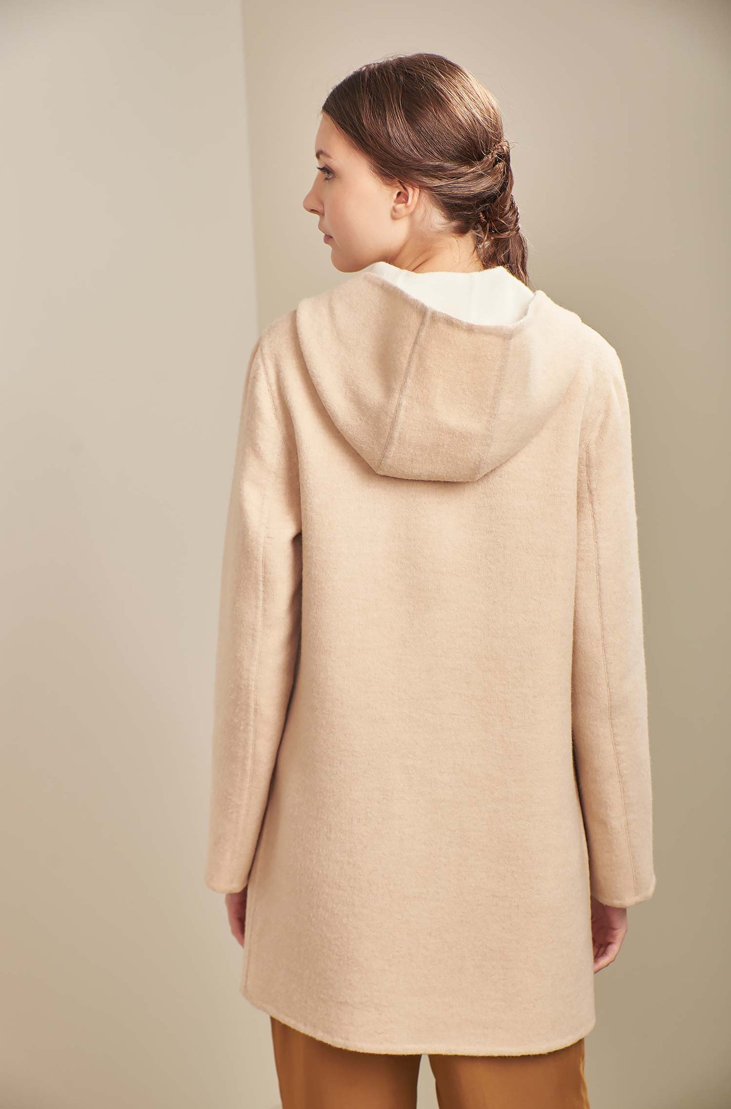 KUNA - Alpaka Wende-Mantel ANASTASIA – Zwei Mäntel in Einem