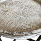 Beistelltisch - ø46xH45cm rund - Omaha - Metall-Gestell altsilber