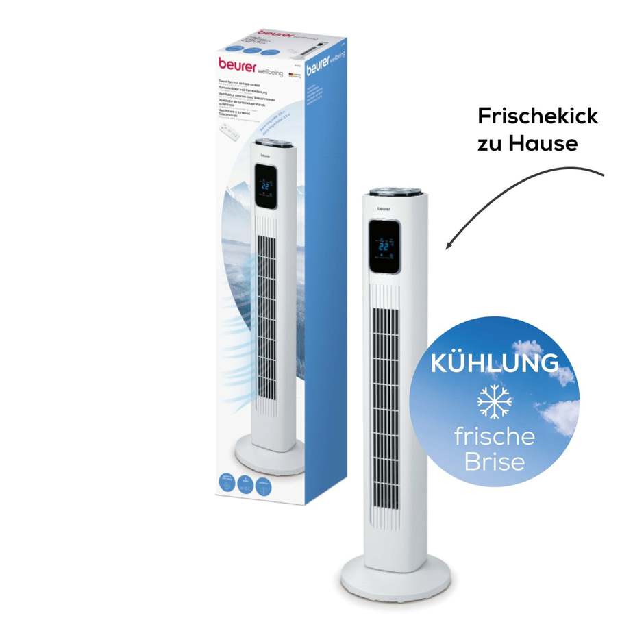 Turmventilator mit Fernbedienung und Timer – LV 200