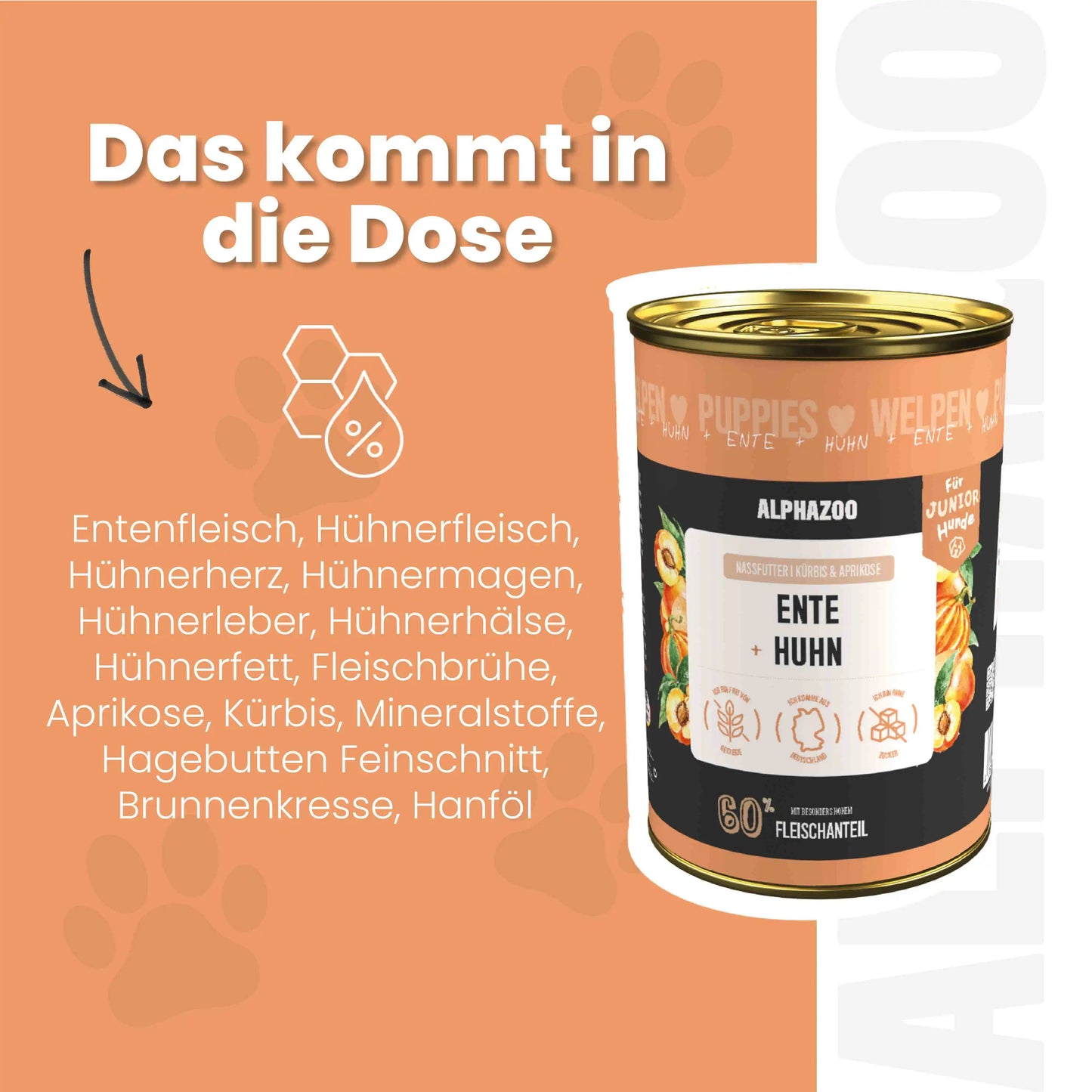 Ente + Huhn Nassfutter für Welpen