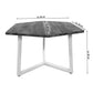 Beistelltisch - 56 x 47 cm - nachhaltig Wohnzimmer Tisch - Couchtisch - Nizza - Metall-Gestell