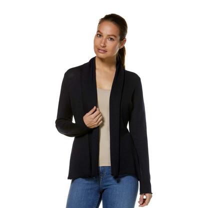 Apu Kuntur - Alpaka Strickjacke PENELOPE – Damen Schalkragenjacke aus Baby Alpaka