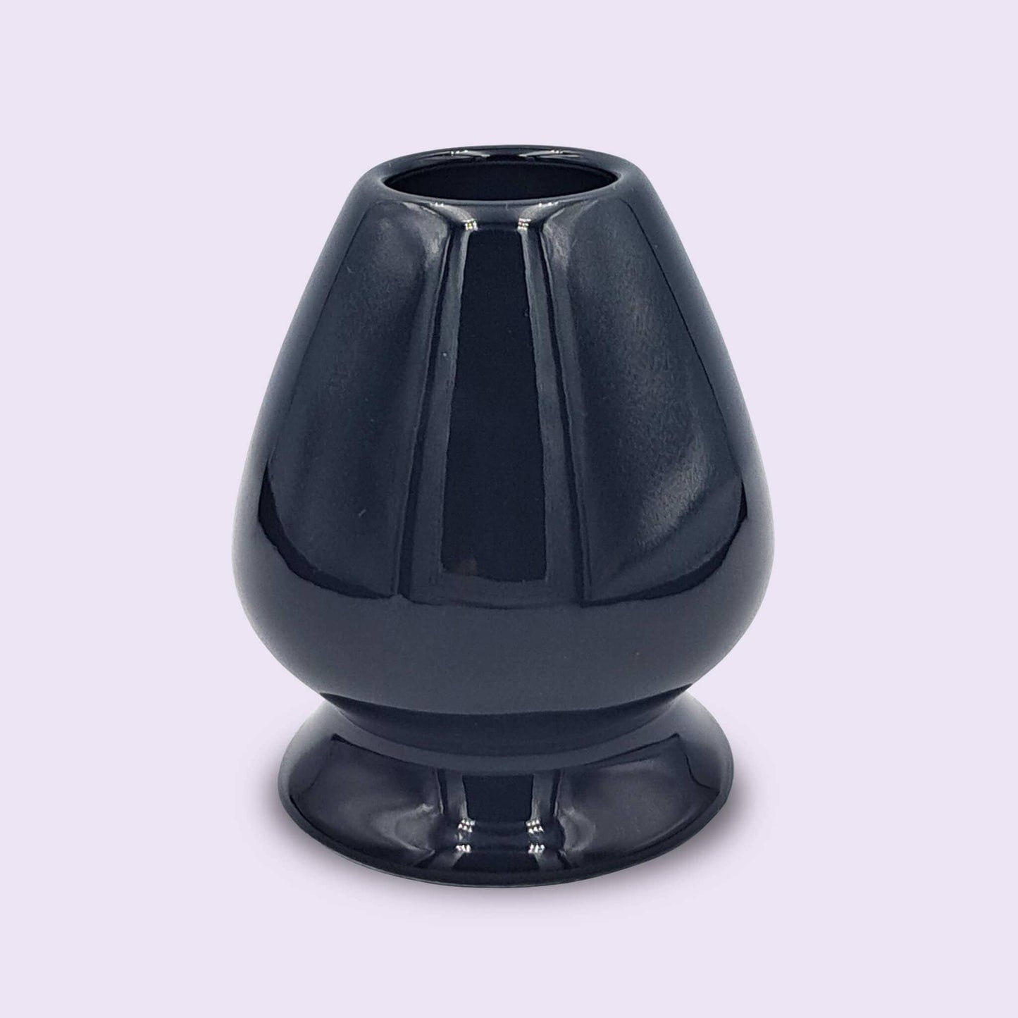 Matcha Besen Halter Kusenaoshi Schwarz aus Keramik