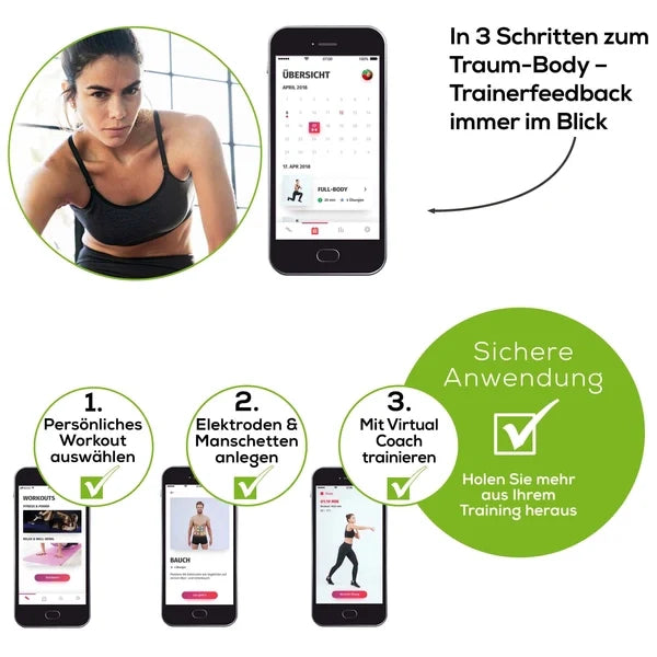 High End EMS Muskelstimulationsgerät mit App – EM 95