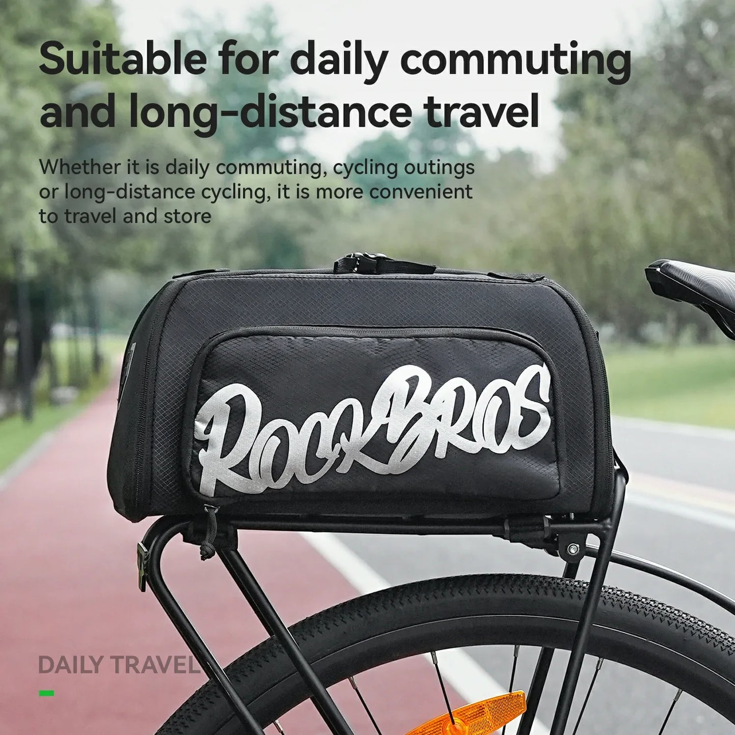 Faltbare Einteiler-Gepäckträgertasche für den Gepäckträger