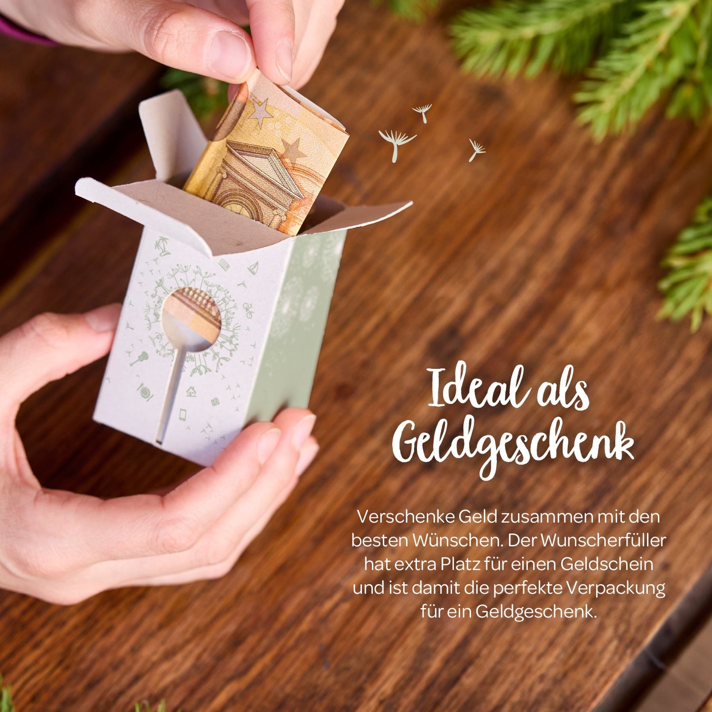 Wunscherfüller mit Pusteblumen-Schirmchen