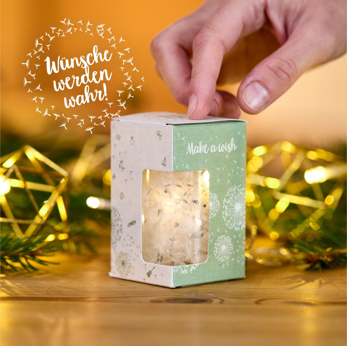 Wunscherfüller mit Pusteblumen-Schirmchen